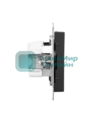 Розетка EKF UP1-SOB-100 СП Эпика 16А без заземл. без шторок механизм черный
