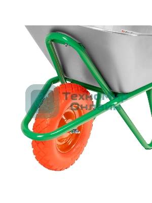 Тачка садово-строительная Palisad с PU колесом, грузоподъемность 180 кг, объем 120 л