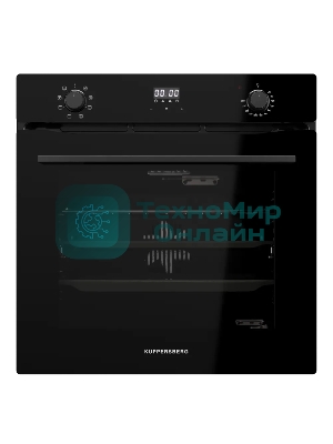 Духовой шкаф Kuppersberg, High-Tech, 72 л, поворотное/сенсорное управление, дисплей, таймер, 7 режимов, макс. температура 300 градусов, телескопические направляющие (на 1 уровень), доводчик двери, цвет черный, цвет фурнитуры черный