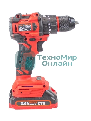 Дрель-шуруповерт Edon UAD-21PBL, 21 В, 2 Ач, 40 Нм, бесщеточный