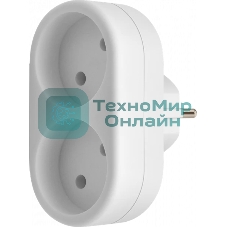Удлинитель Defender TA-02 2 розетки белый