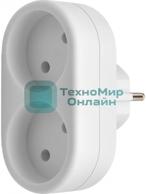 Удлинитель Defender TA-02 2 розетки белый