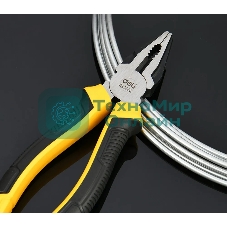 Комбинированные плоскогубцы Deli DL0002 180 мм, двухкомпонентная прорезиненная рукоять