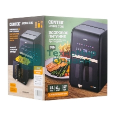 Аэрогриль Centek CT-3102 черный, 1500 Вт, 5 л, сенсор, 8 программ