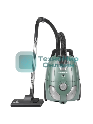 Пылесос Eurostek EVC-3016 мятный, Потребляемая мощность – 2600 Вт, Мощность всасывания – 420 Вт