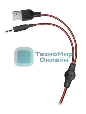 Гарнитура Defender Quake LED чёрный, проводная, подсветка