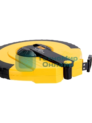 Мерная лента Deli DL9850ZY 50м x 14.5мм Ударопрочный корпус. Основной класс точности. Метрическое полотно из стекловолокна и ПВХ.