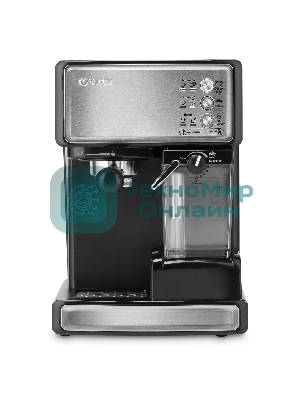 Кофеварка рожковая Vitek VT-1514 (BK) нержавеющая сталь/черный, исп. кофе - молотый, 1.65 л, 1238 Вт, 15 бар