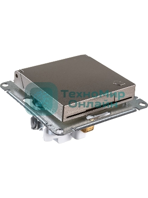 Механизм розетки 1-м СП AtlasDesign 16А IP20 с заземл. защ. шторки с крышкой шампань