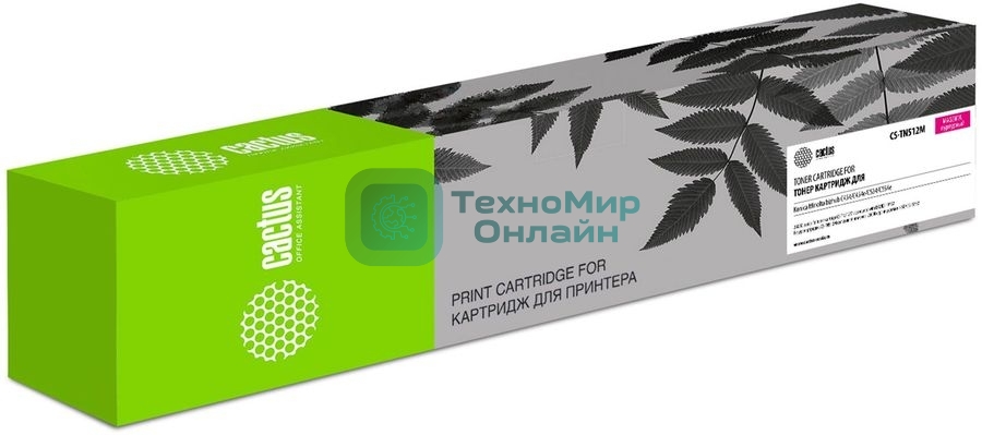 Картридж лазерный Cactus CS-TN512M пурпурный (26000 стр.) для Konica Minolta Minolta bizhub C454/C454e/C554/C554e