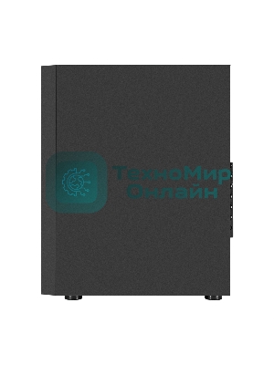 Компьютерный корпус Miditower ExeGate EVO-9211-500NPX (ATX, БП 500NPX с вент. 12см, с окном, 2хUSB+1хUSB3.0, HD аудио, черный, 1 вент. с RGb подсветкой)