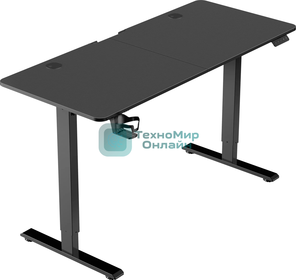 Стол игровой Defender компьютерный Erlong черн, 140x60, высота 72-117 см