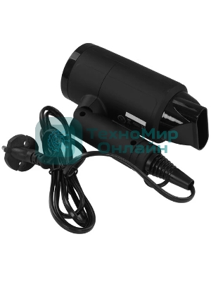 Фен BRAYER BR3040 черный, 1400 Вт, компактный