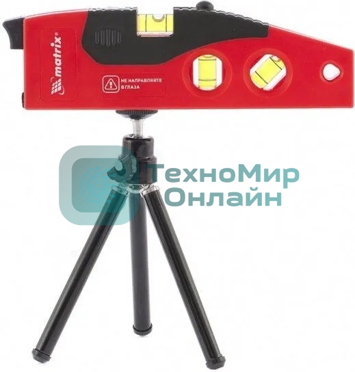 Уровень лазерный Matrix, 180 мм, 220 мм штатив, 4 глазка