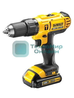 Дрель-шуруповерт DeWalt DCD778S2T-QW, 18 В, 1,5 Ач, 65 Нм, щеточный, ударный