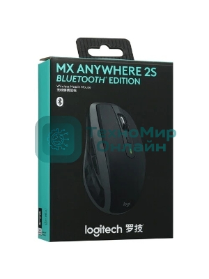 Мышь беспроводная Logitech MX Anywhere 2S графитовый, 4000 dpi, радиоканал, Bluetooth, USB, кнопки - 6