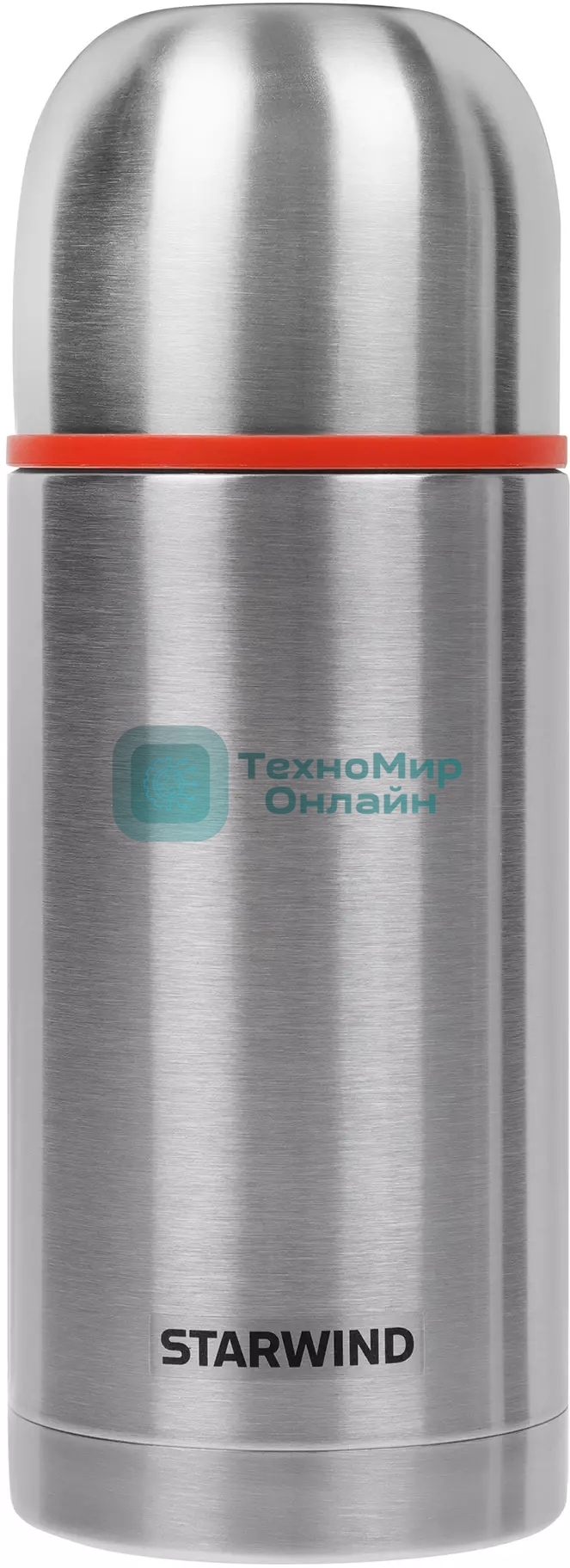 Термос Starwind 20-750 0.75 л. серебристый/красный, картонная коробка