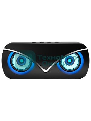 Колонка беспроводная QUMO Hawk BT5.0 10Вт FM MicroSD USB AUX подсветка 1500мА-ч