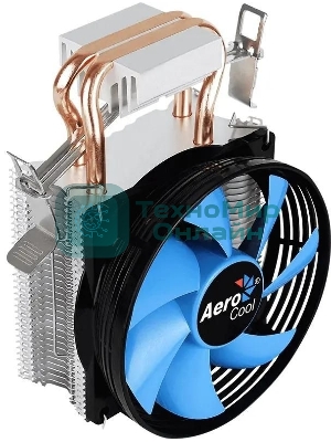Кулер для процессора AeroCool/Formula Verkho 2 серебристый, 90 мм, алюминий/медь, 2000 об/мин, 25 дБ, 4 pin, 110 Вт, 125 мм