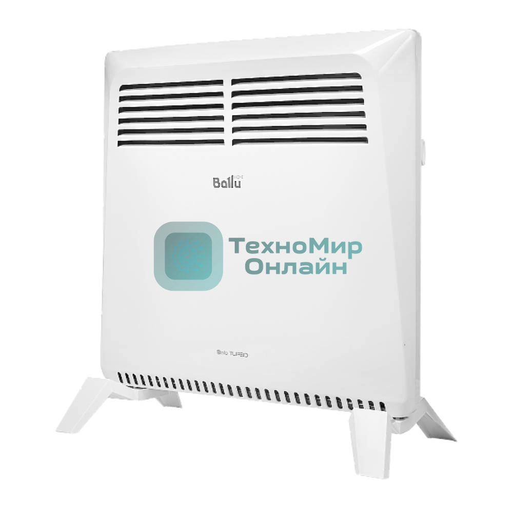 Конвектор электрический Ballu Solo Turbo BEC/SMT-1000 белый, 1000 Вт, 15 м2, термостат