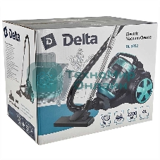 Пылесос DELTA DL-0852 черный/бирюзовый, 350/2200 Вт, уборка сухая, пылесборник контейнер, 4 л