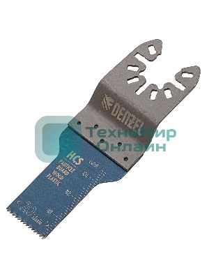 Насадка для МФИ Denzel режущая пазовая прямая, HCS, по дереву, 20 х 1,4 мм, мелкий зуб