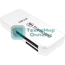 Кард-ридер Transcend RDF5/белый/microSDHC,microSDXC,SDHC,SDXC/USB 3.0/пластик