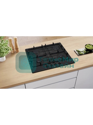 Газовая варочная панель Bosch PGP6B6K90R черный