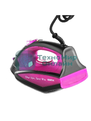Утюг Centek CT-2355 фиолетовый, 2500 Вт, 45 г/мин, 160 г/мин, 270 мл