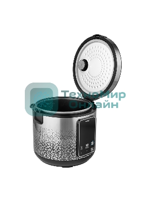 Мультиварка Centek CT-1499 черный/сталь, 900 Вт, 5.0 л, 25 программ, мультиповар, антиприг. покрытие