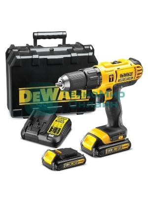 Дрель-шуруповерт DeWalt DCD778S2T-QW, 18 В, 1,5 Ач, 65 Нм, щеточный, ударный