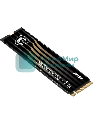 Накопитель SSD MSI SPATIUM M480 PRO, 1000Gb, M.2 2280, PCIe 4.0 x4, NVMe, R/W 7400/6000