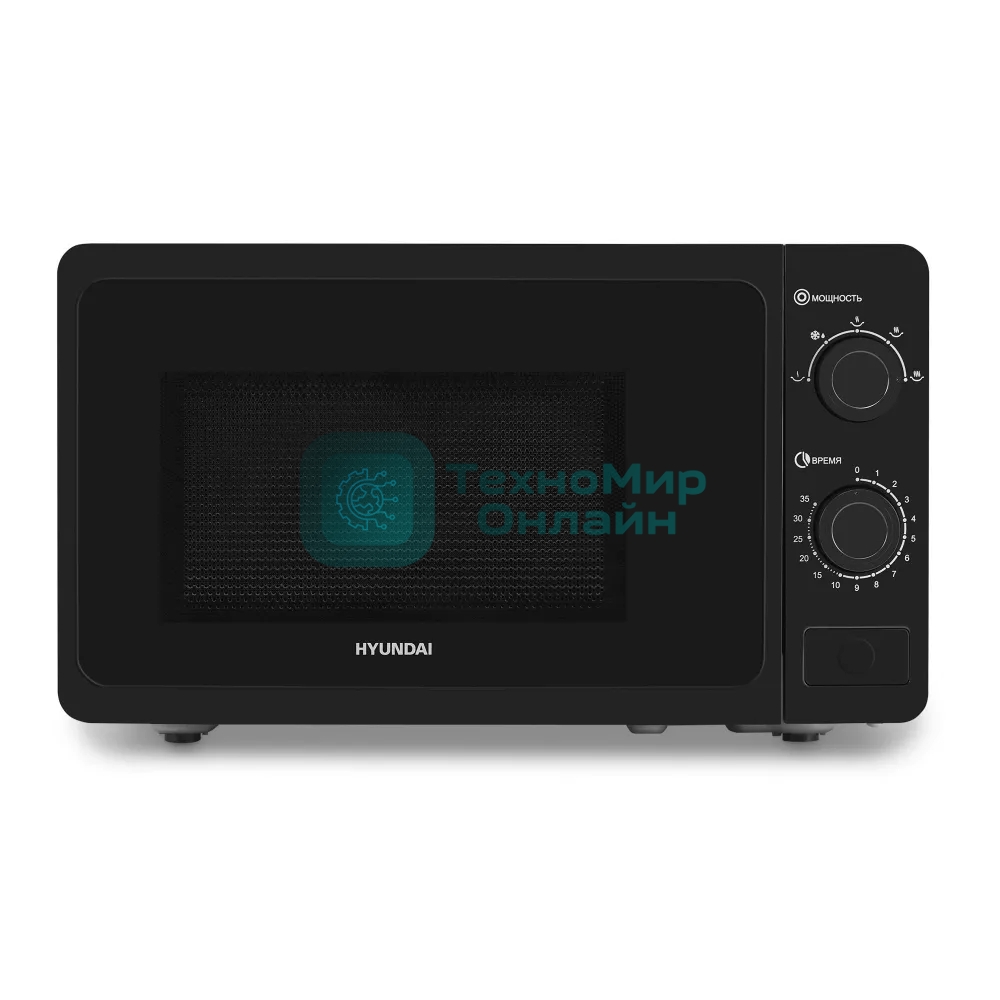 Микроволновая печь Hyundai HYM-M2010 черный, 20 л, 700 Вт, переключатели - поворотный механизм