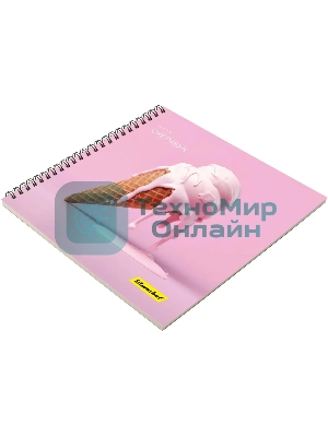 Скетчпад Silwerhof 20л. 190x190мм Нежность 4 дизайна, гребень