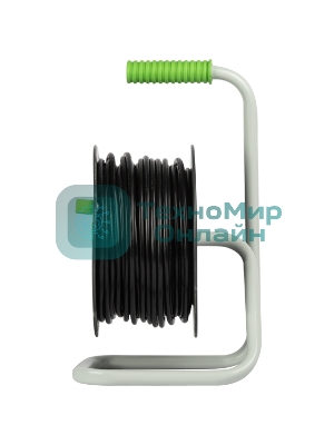 Удлинитель силовой ЭРА GREEN LINE KAT-2x1.5-50m Greenline на катушке пластик 4 розетки без заземления 50 м ПВС 2x1.5 мм2