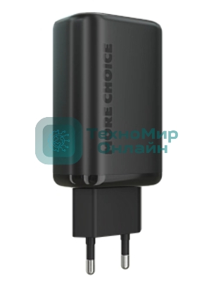 Сетевое зарядное устройство MORE CHOICE NC79a 1USB+2Type-C 3.0A PD 65W быстрая зарядка для Type-C 2м, черный