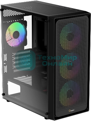 Компьютерный корпус Ocypus Gaммa C50 BK ARGb, MATX, USB 3.0*1+USB 2.0*2, FRONT 3x120мм ARGb, REAR 1x120мм ARGb