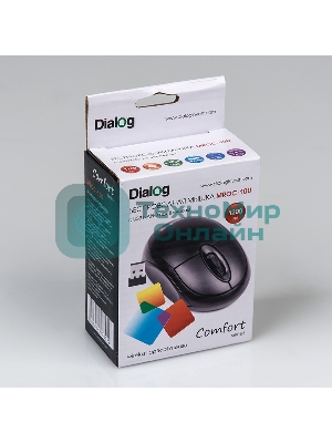 Мышь беспроводная Dialog Comfort MROC-10U черный, 1200 dpi, радиоканал, USB, кнопки - 3
