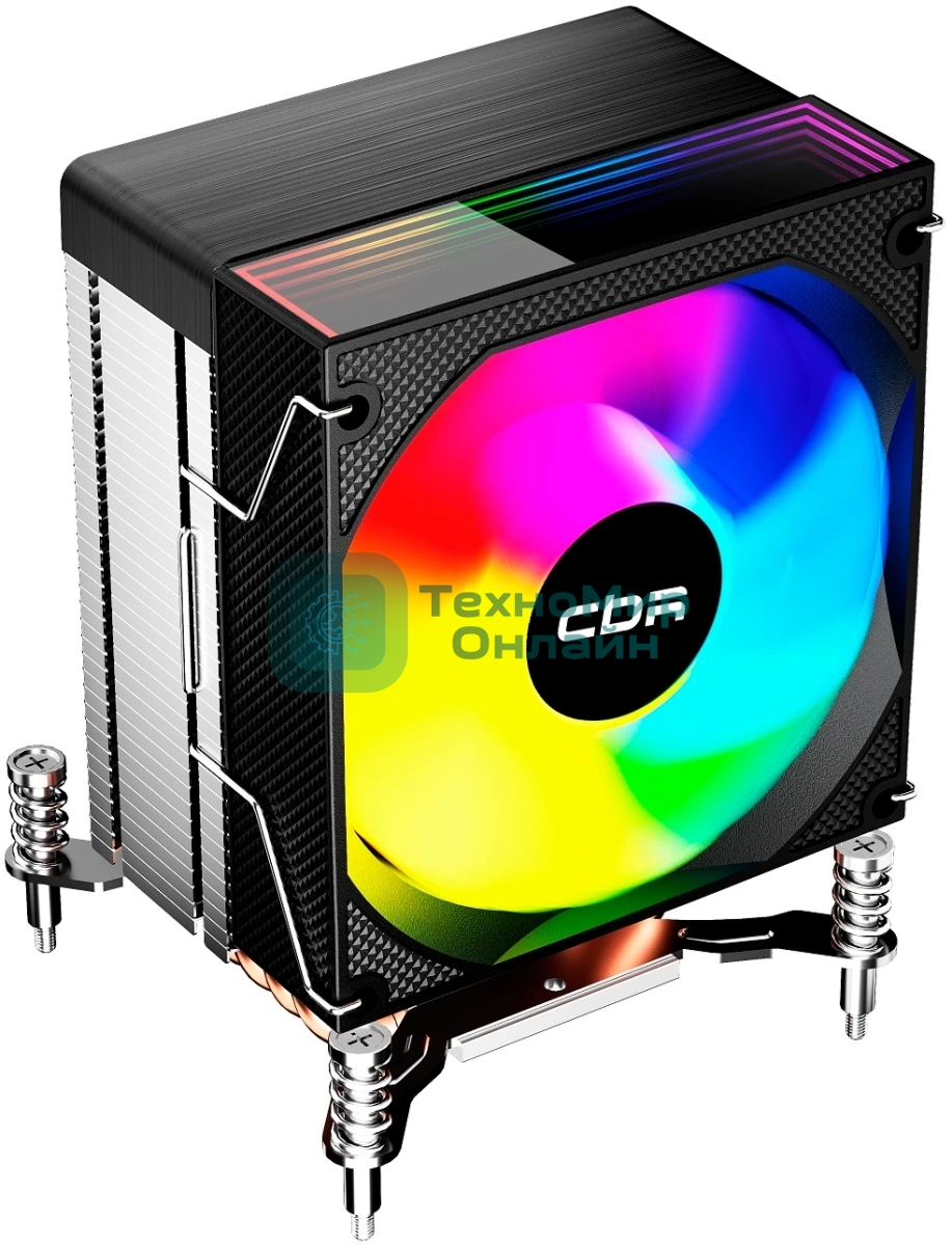 Кулер для процессора CBR CBR-CC-3160-RGB-PWM Al+Cu, 3 heat pipes, Socket 775/1366/1155/1156/1150/1151/1200/1700/AM2/АМ2+/АМ3/AM3+/FM1/FM2/AM4/AM5, TDP 160W, 90mm Fan, 2600RPM, HB, RGB, PWM, 32db