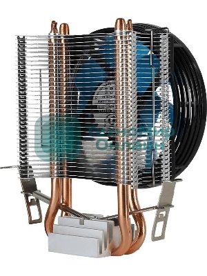 Кулер для процессора AeroCool/Formula Verkho 2 серебристый, 90 мм, алюминий/медь, 2000 об/мин, 25 дБ, 4 pin, 110 Вт, 125 мм