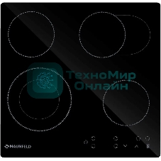 Электрическая варочная панель Maunfeld EVCE594SMDPBK, конфорок: 4 шт., стеклокерамика, независимая, черный
