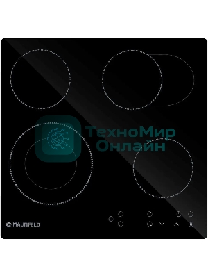 Электрическая варочная панель Maunfeld EVCE594SMDPBK, конфорок: 4 шт., стеклокерамика, независимая, черный