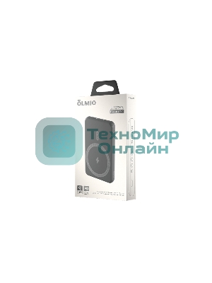 Портативный аккумулятор OLMIO QM-06, 5000mAh, 20W Type-C PD, MagSafe 15W, Soft-Touch, серый