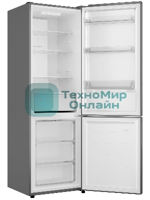 Холодильник Candy CFN6185S серебро двухкамерный 207/91 л морозилка снизу, No Frost