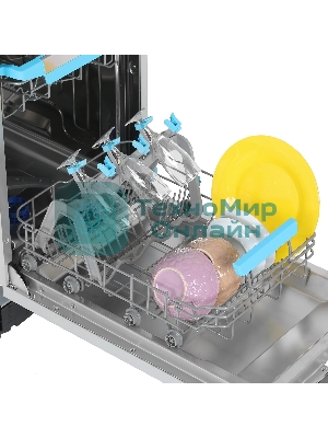 Встраиваемая посудомоечная машина Korting KDI 45570, нержавеющая сталь, 44.8 см, 10 компл., 47 дБ, класс A++