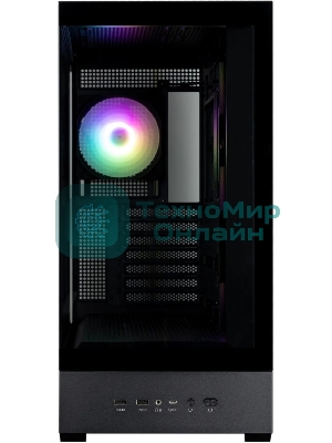 Компьютерный корпус ZALMAN P40 DS, ATX, черный, WINDOW, 9.1-inch LCD screen, 2xCombo(2.5” or 3.5”), 1x2.5”, 1xUSB TYPE-C, 2xUSB 3.0, SIDE 3x120мм ARGb, REAR 1x120мм ARGb