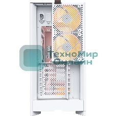 Компьютерный корпус Montech HS01 PRO белый без БП ATX 5x120мм 2xUSB 3.0 1xUSB3.1 audio