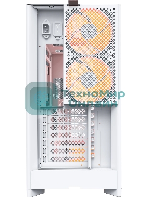 Компьютерный корпус Montech HS01 PRO белый без БП ATX 5x120мм 2xUSB 3.0 1xUSB3.1 audio