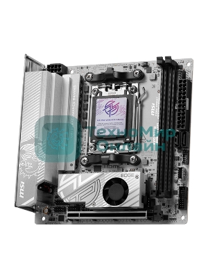 Материнская плата MSI MPG B850I EDGE TI WIFI, AM5, AMD B850, 2xDDR5, 2xSATA, 2xM.2, 1xPCIe 5.0 x16, 1xHDMI, 1x5Gb LAN, Wi-Fi 7, Bluetooth 5.4, 1xUSB-C 20Gbps, 3xUSB-A 10Gbps, 2xUSB-A 5Gbps, 2x3.5 мм, 7.1, Mini-ITX