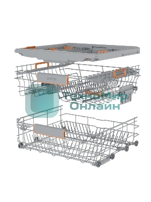 Посудомоечная машина встраиваемая Gorenje GV673B65 16 комплектов, 3 корзины, инверторный мотор, отсрочка старта, Wi-Fi управление, сенсорное управление, полный AquaStop, сенсор уровня воды, энергоэффективность А+++, уровень шума 42 дБ, белый